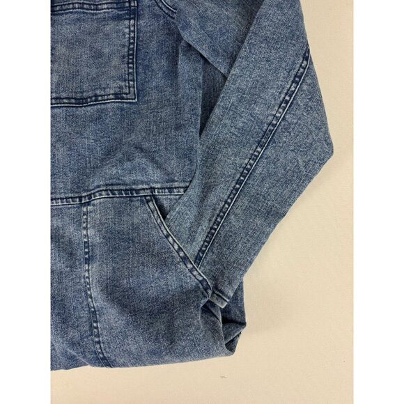 WILD FABLE Women's Acid Wash Denim Zip Front Utility Jumpsuit Sz S - Picture 4 of 5